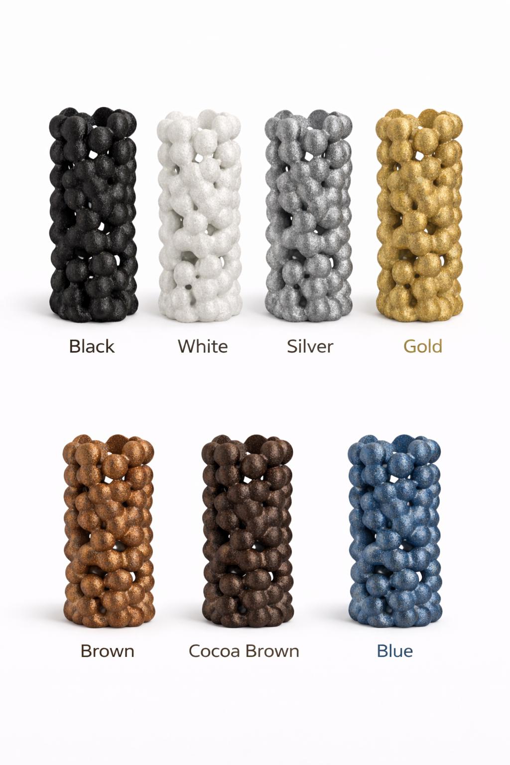 Organic Bubble Vase with Glass Insert | Modern Sculptural 3D Printed Decor
