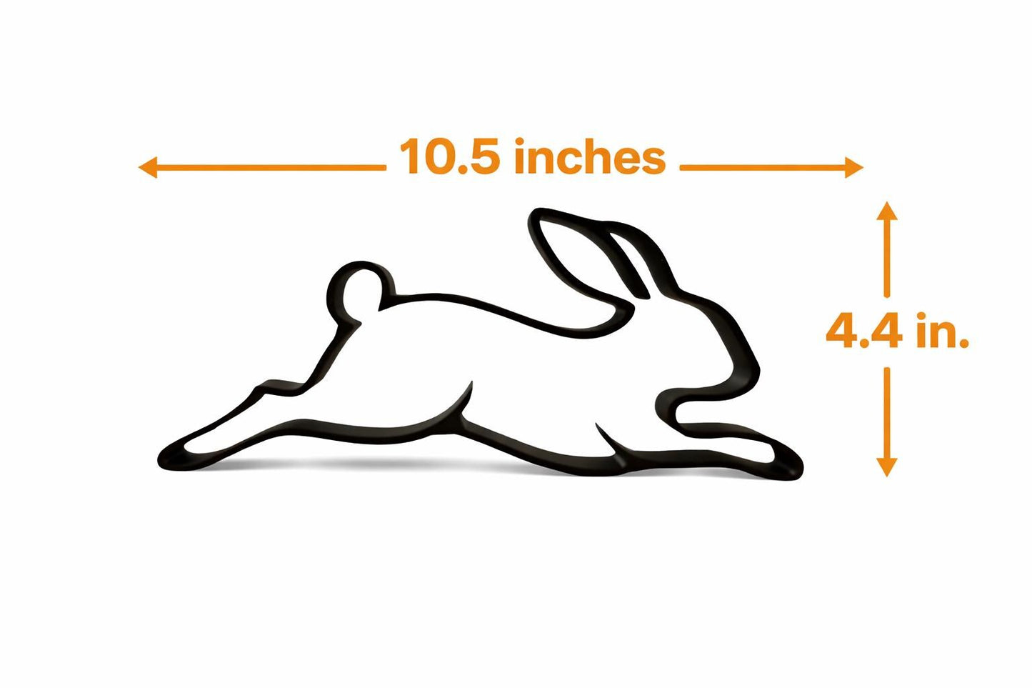 Minimalist Bunny Line Art Sculpture | 3D Printed Easter Decor