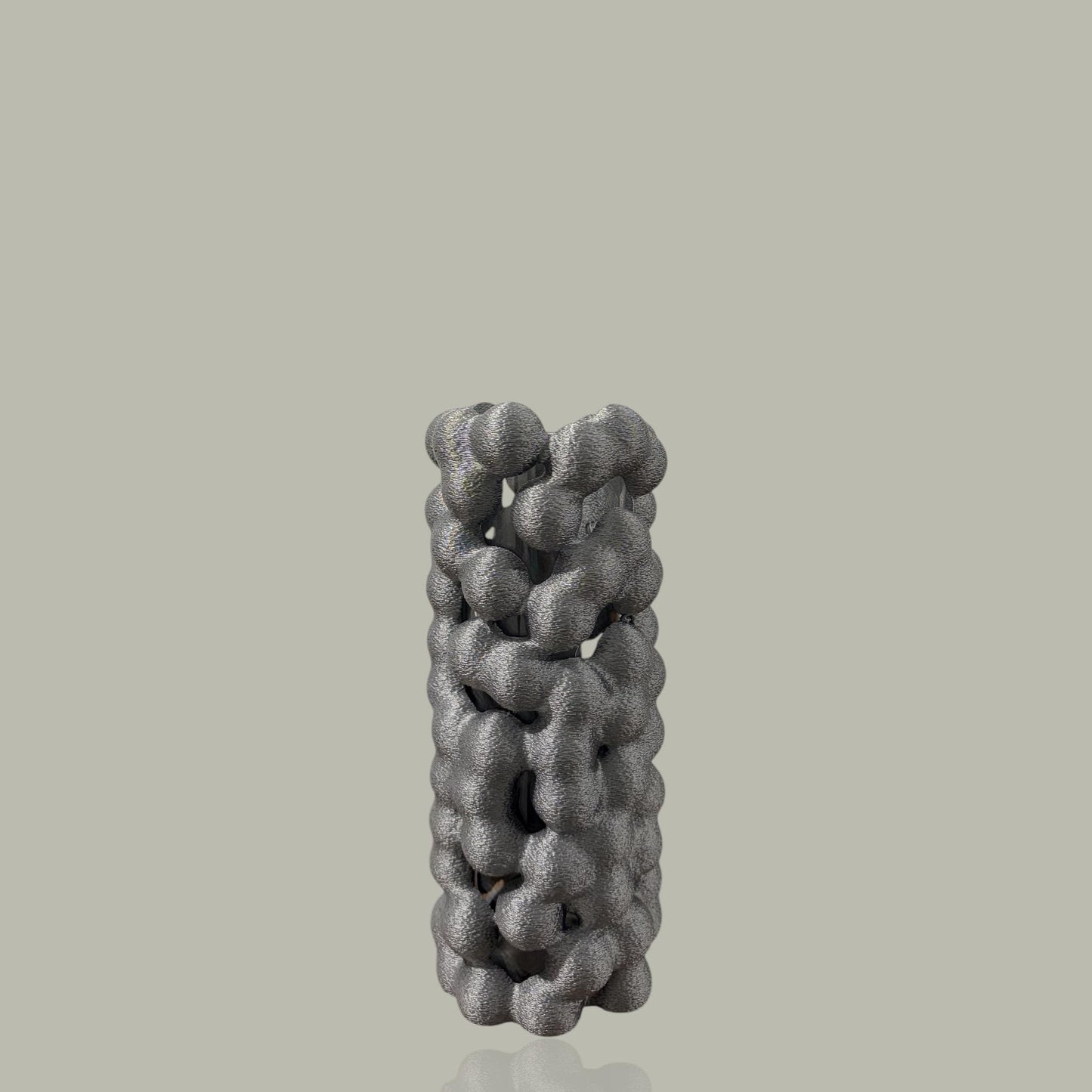 Organic Bubble Vase with Glass Insert | Modern Sculptural 3D Printed Decor