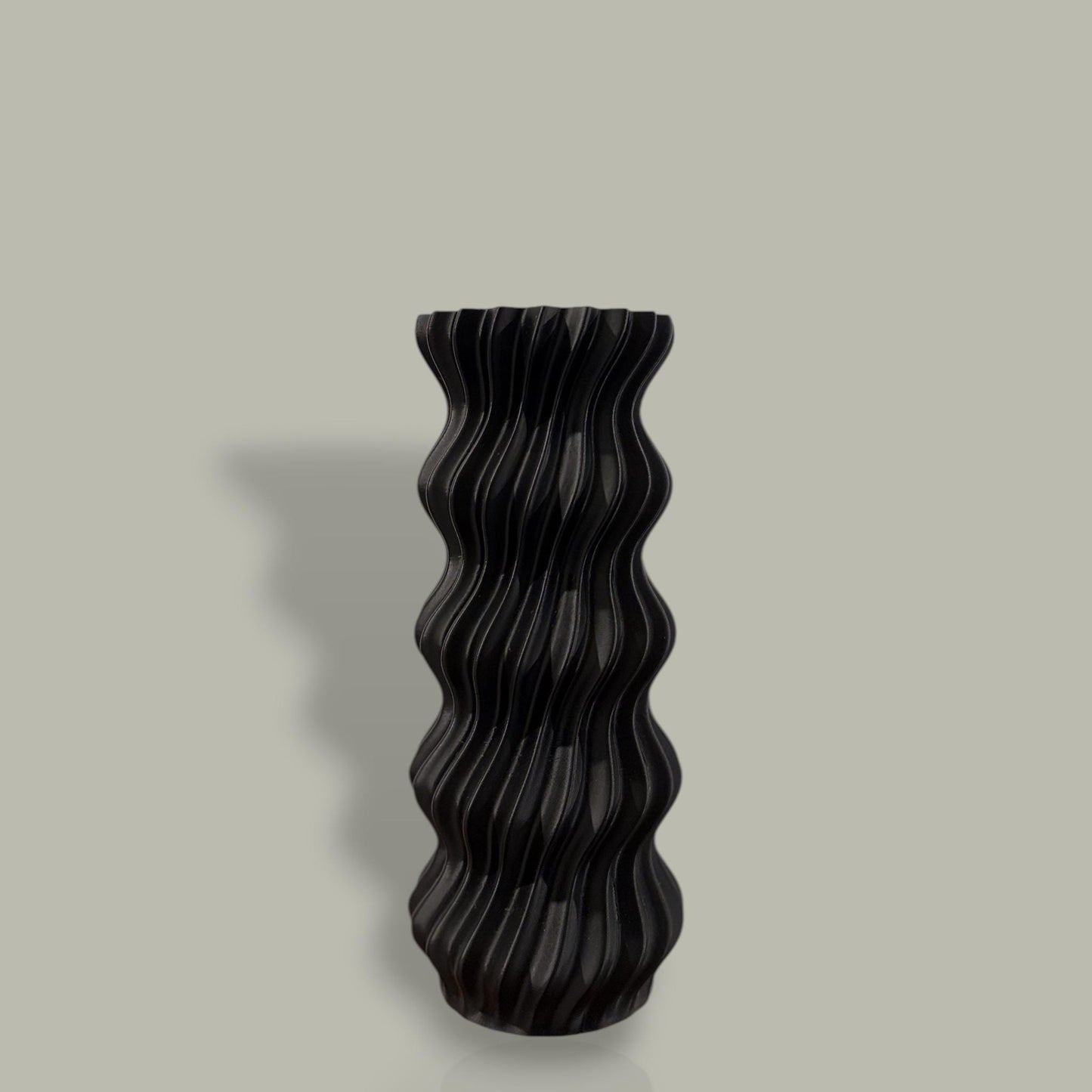 Tall 3D Printed Wave Vase | Modern Minimalist Sculptural Home Decor