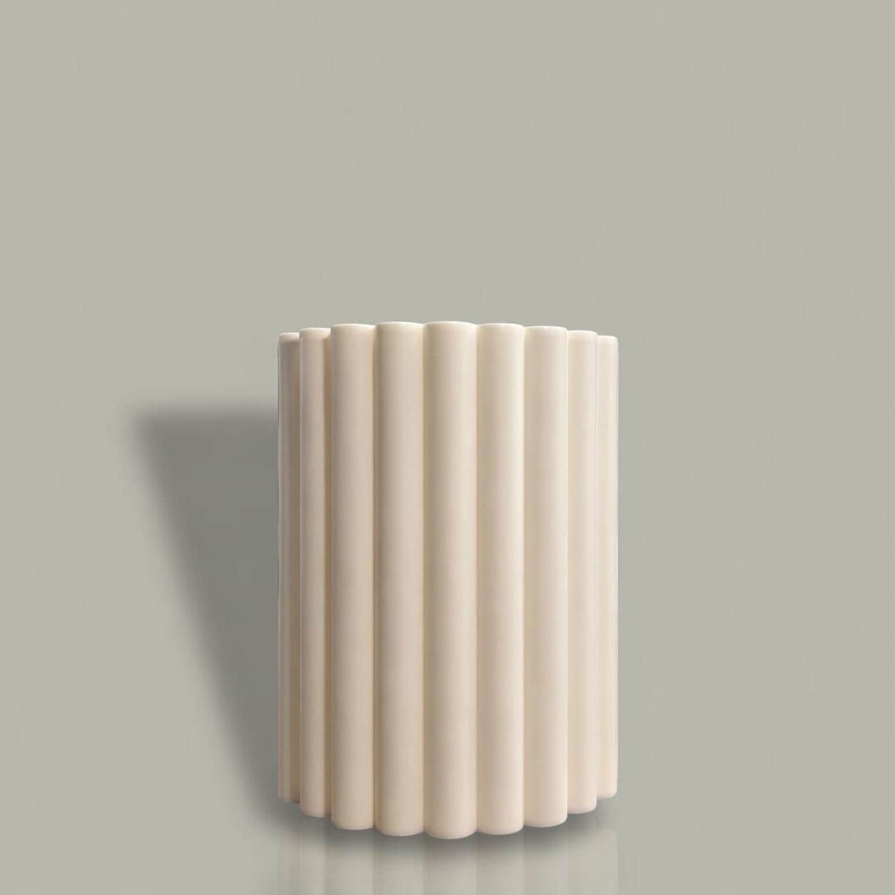 3D Printed Brick Flower Vase, Modern Ribbed Minimalist Decor, Botanical Bouquet Vase