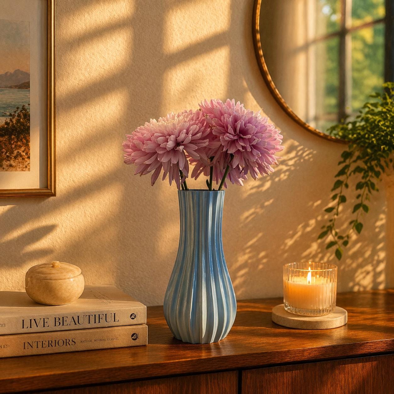 Modern Organic Vase | 3D Printed Minimalist Home Decor Flower Vase