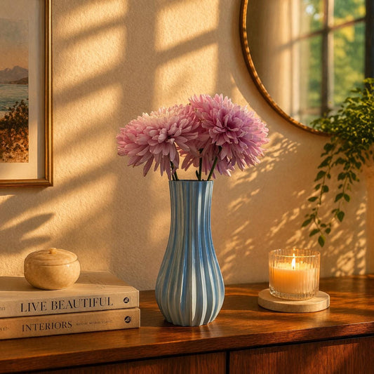 Modern Organic Vase | 3D Printed Minimalist Home Decor Flower Vase