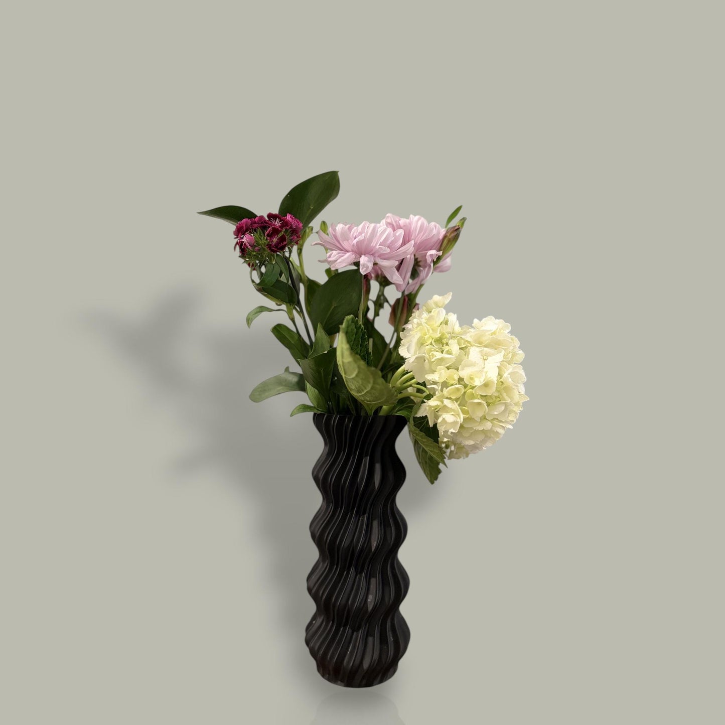 Tall 3D Printed Wave Vase | Modern Minimalist Sculptural Home Decor