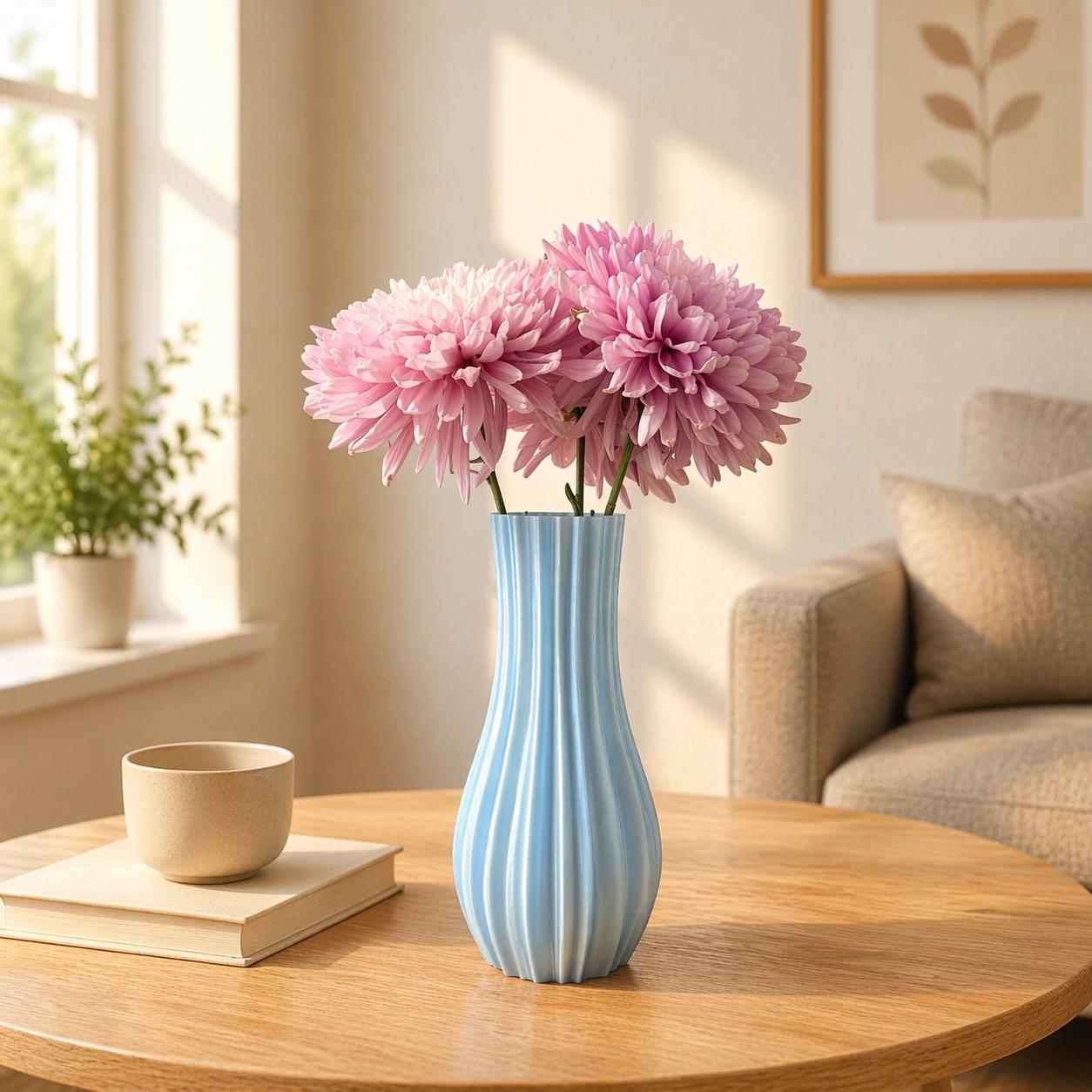 Modern Organic Vase | 3D Printed Minimalist Home Decor Flower Vase