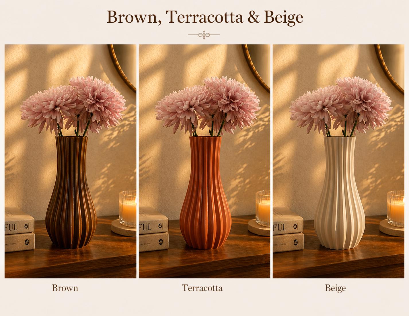 Modern Organic Vase | 3D Printed Minimalist Home Decor Flower Vase