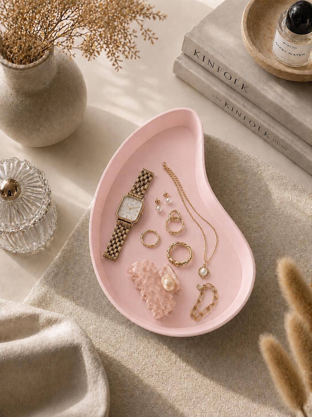 Modern Jewelry Dish | Minimalist Catchall Tray, 3D Printed Organizer