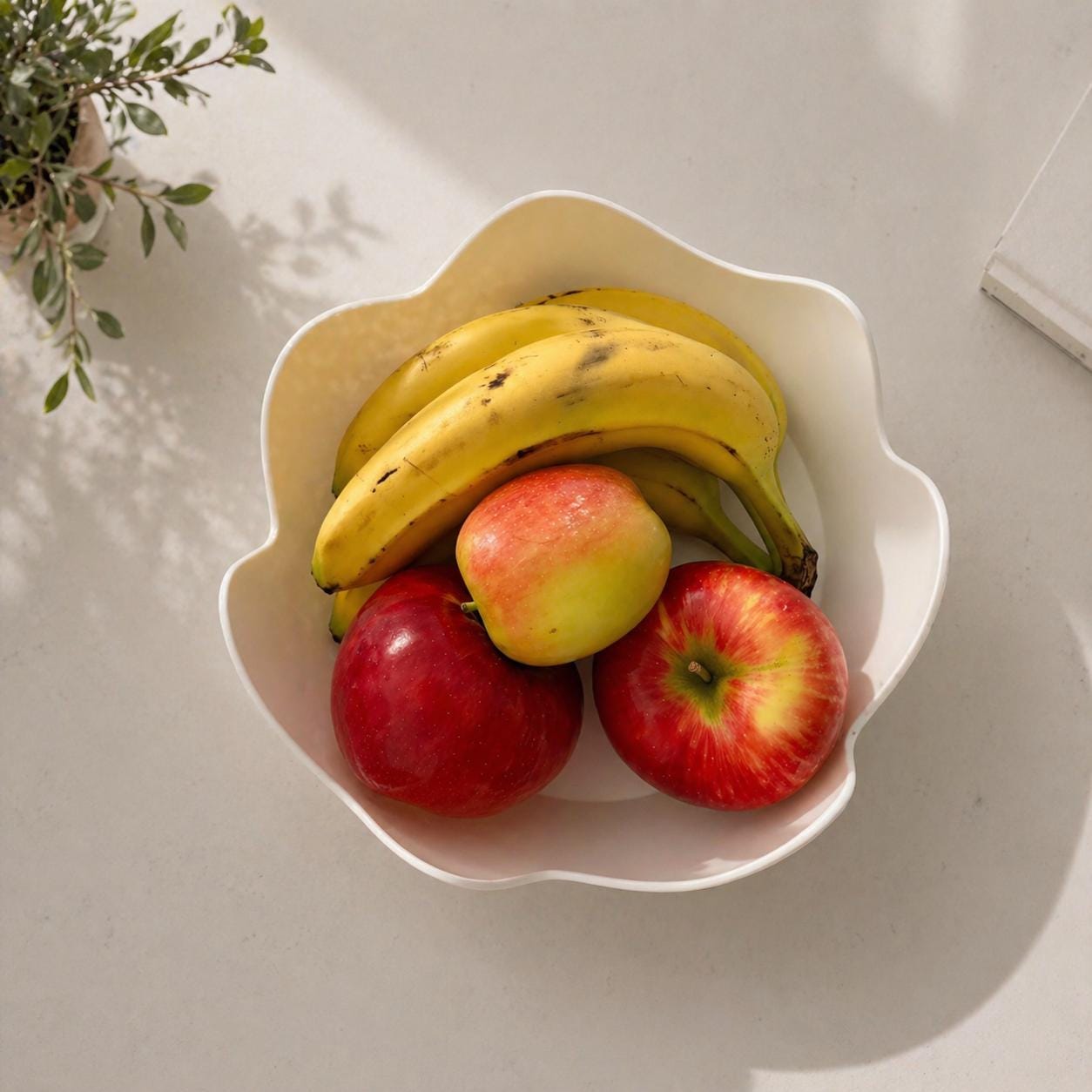 Modern Wavy Fruit Bowl | 3D Printed Decorative Countertop Centerpiece