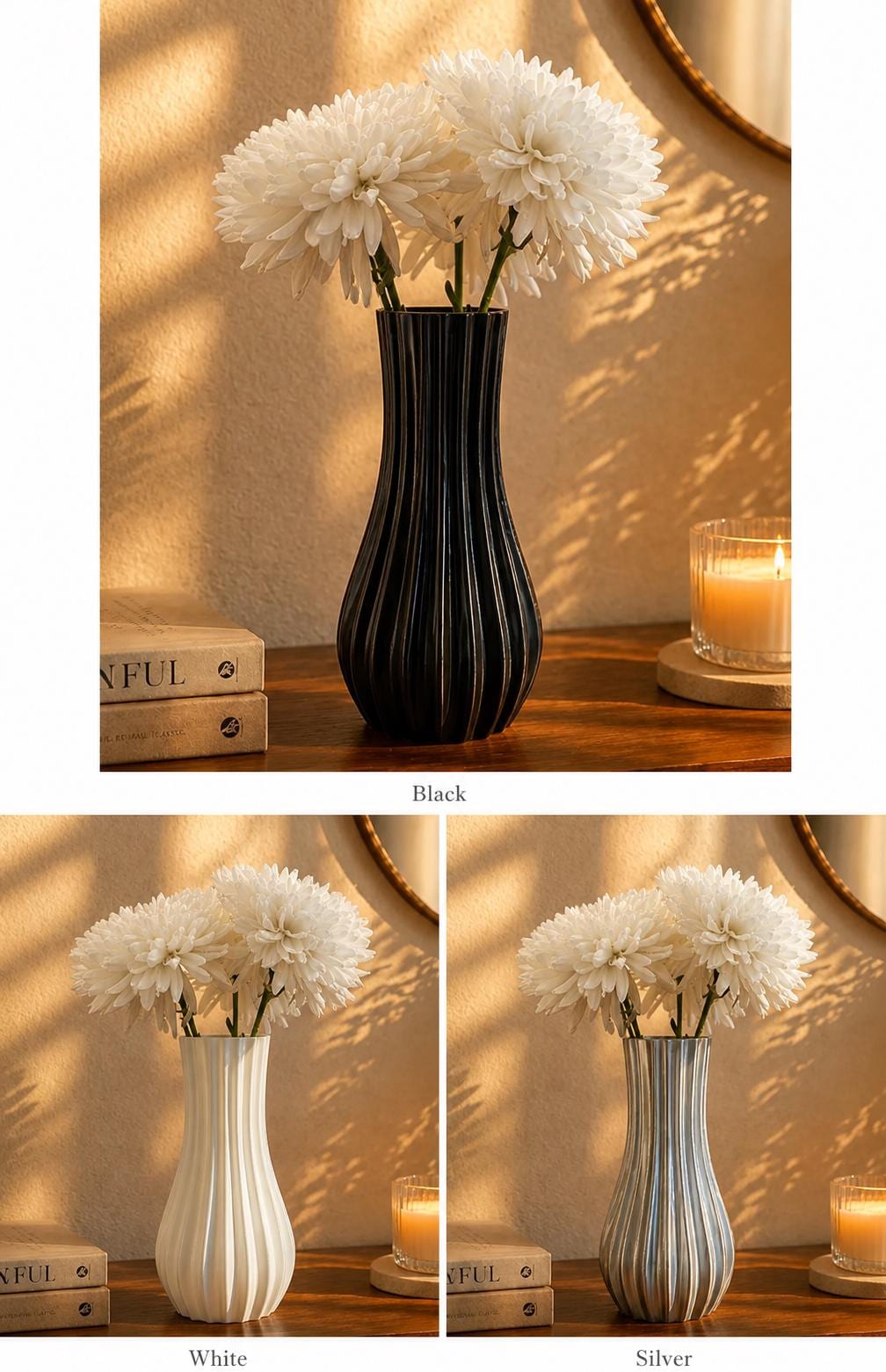 Modern Organic Vase | 3D Printed Minimalist Home Decor Flower Vase