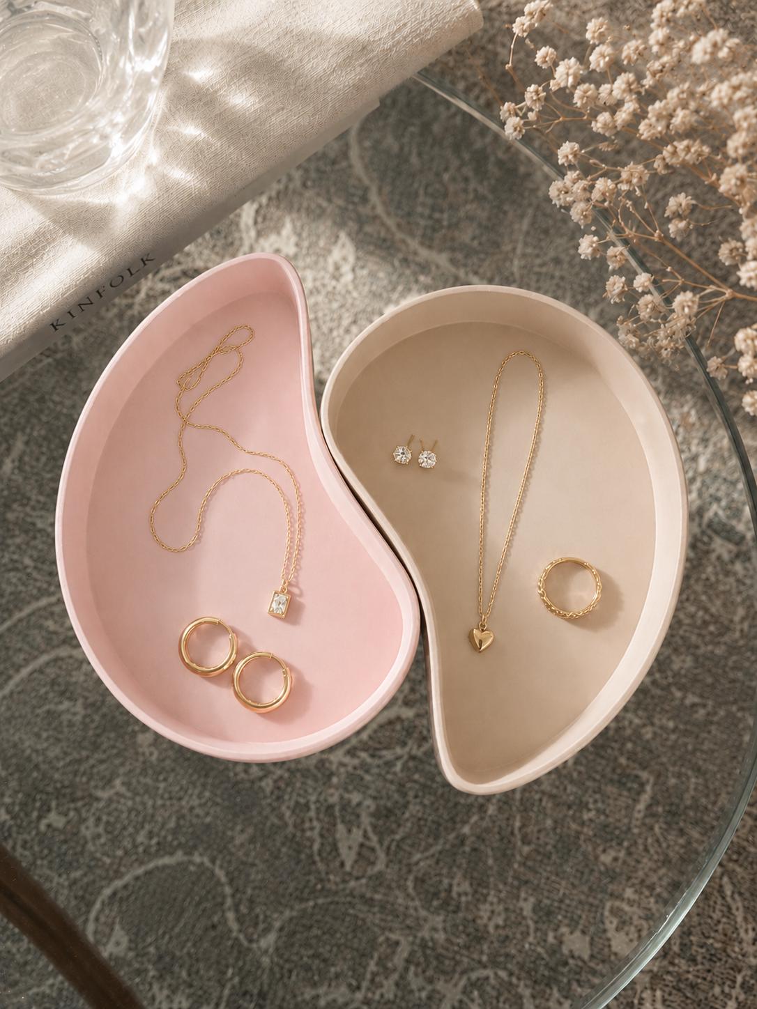 Modern Jewelry Dish | Minimalist Catchall Tray, 3D Printed Organizer