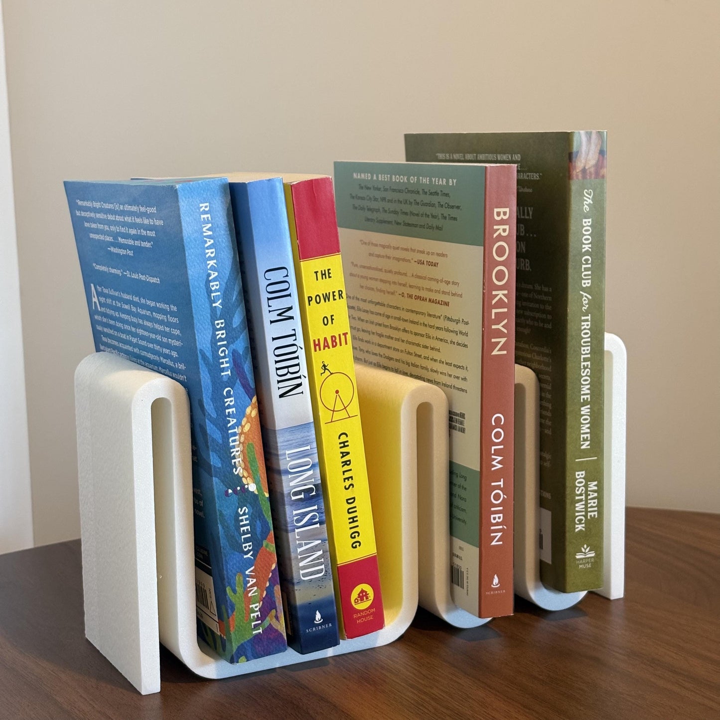 Bookend Set, 3D Printed Book Holder, Modern Bookends, Minimalist Desk Organizer, Japandi Decor, Book Storage, Book Lover Gift