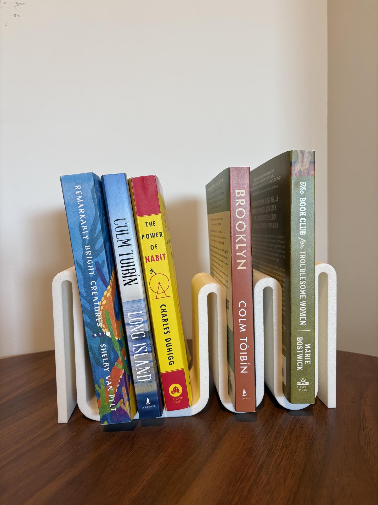 Bookend Set, 3D Printed Book Holder, Modern Bookends, Minimalist Desk Organizer, Japandi Decor, Book Storage, Book Lover Gift