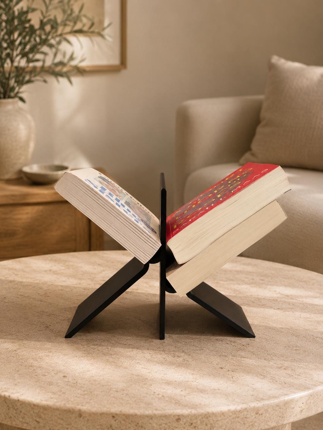 Desk Organizer, Book Stand & Tablet Holder, Bedside Organizer, Reading Stand, Desktop Storage Tray, Glasses Holder, Office Desk Accessory