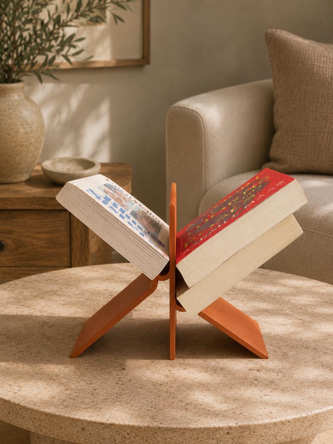Desk Organizer, Book Stand & Tablet Holder, Bedside Organizer, Reading Stand, Desktop Storage Tray, Glasses Holder, Office Desk Accessory