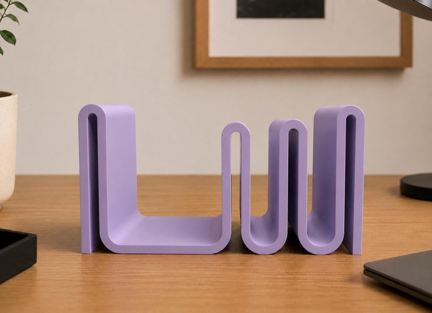 Bookend Set, 3D Printed Book Holder, Modern Bookends, Minimalist Desk Organizer, Japandi Decor, Book Storage, Book Lover Gift