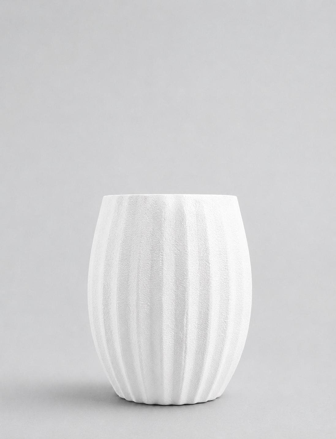 3D Printed Brick Flower Vase | Modern Ribbed Botanical Decor