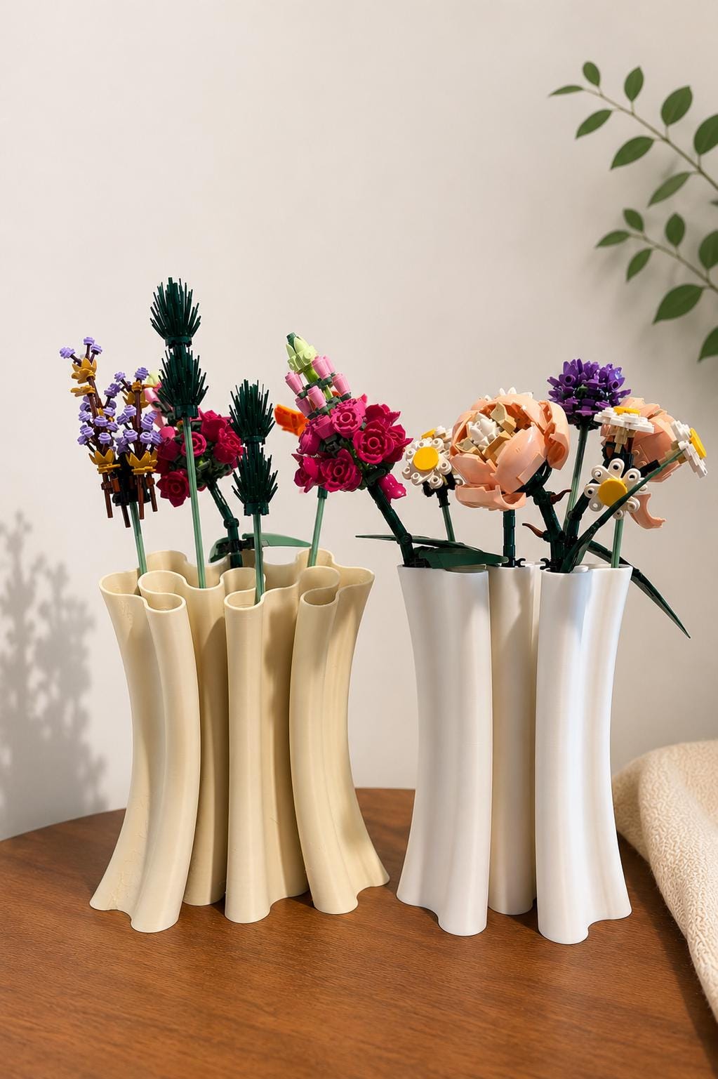 Brick Bouquet Vase, Modern 3D Printed Flower Vase, Botanical Arrangement Display, Japandi Home Decor, Minimalist Floral Holder