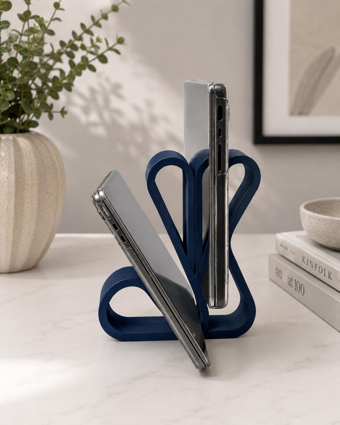 Laptop & Tablet Stand, Dual Laptop Holder, MacBook Dock, Vertical Desk Organizer, Minimalist Office Decor, Home Office