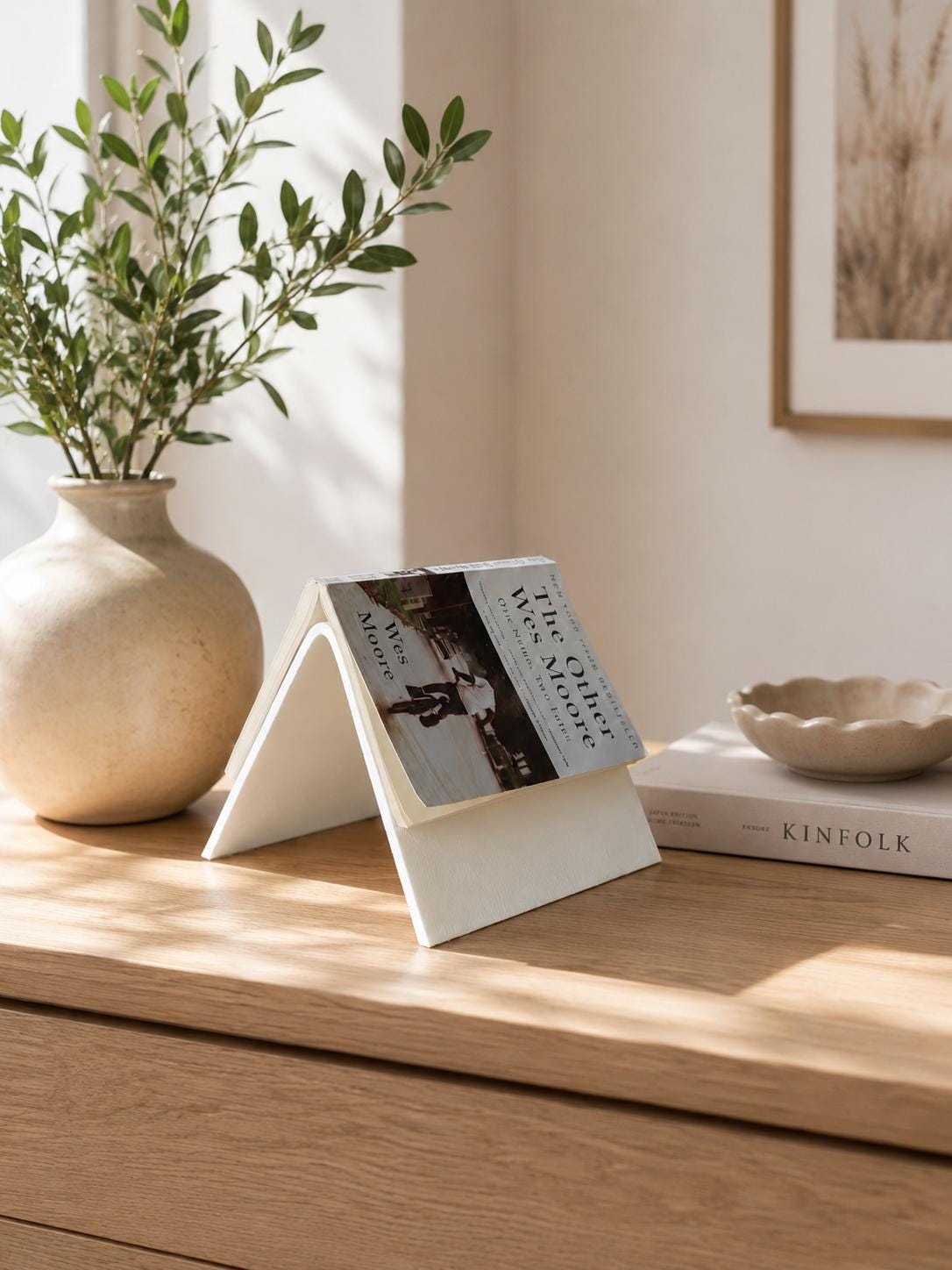 Book Stand for Reading, Nightstand Book Holder, Bedside Book Display, 3D Printed Book Rest, Reader Gift, Home Decor
