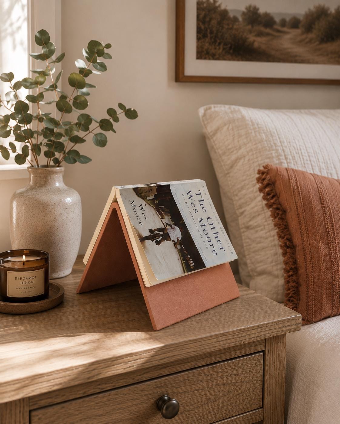Book Stand for Reading, Nightstand Book Holder, Bedside Book Display, 3D Printed Book Rest, Reader Gift, Home Decor