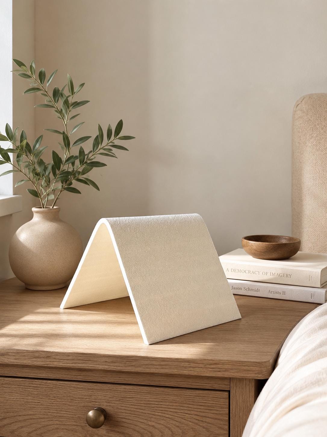 Book Stand for Reading, Nightstand Book Holder, Bedside Book Display, 3D Printed Book Rest, Reader Gift, Home Decor