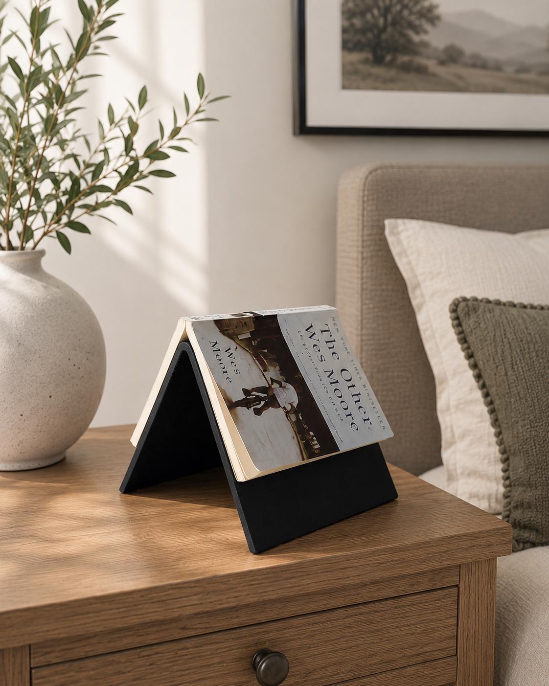 Book Stand for Reading, Nightstand Book Holder, Bedside Book Display, 3D Printed Book Rest, Reader Gift, Home Decor