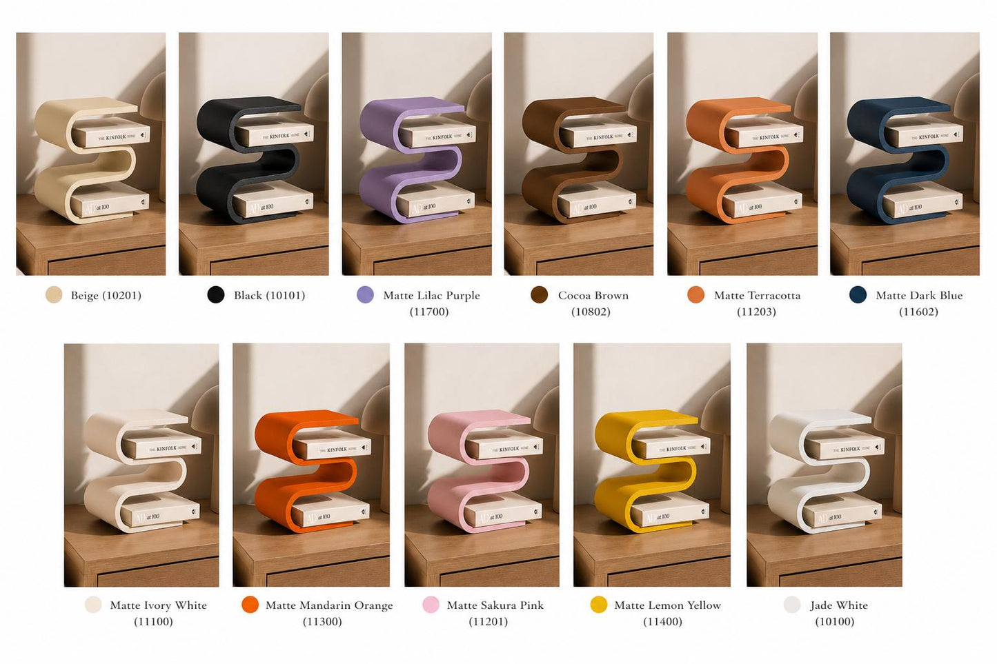 Desktop Bookshelf Organizer, 3D Printed Book Storage, Small Space Book Shelf, Desk Book Holder, Modern Japandi Decor
