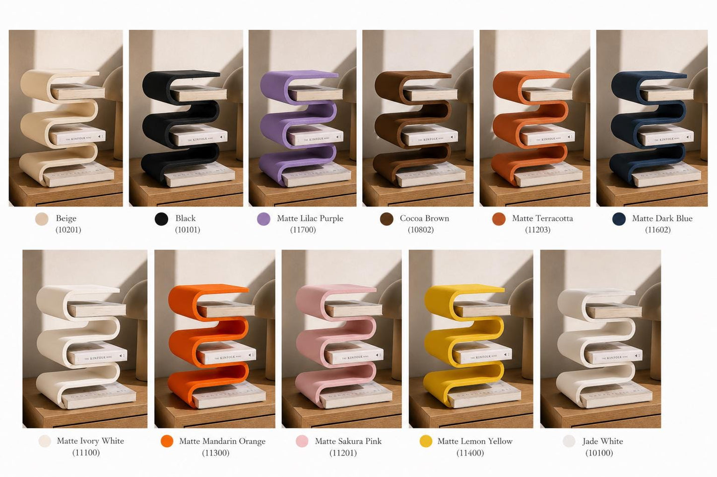 Desktop Bookshelf Organizer, 3D Printed Book Storage, Small Space Book Shelf, Desk Book Holder, Modern Japandi Decor