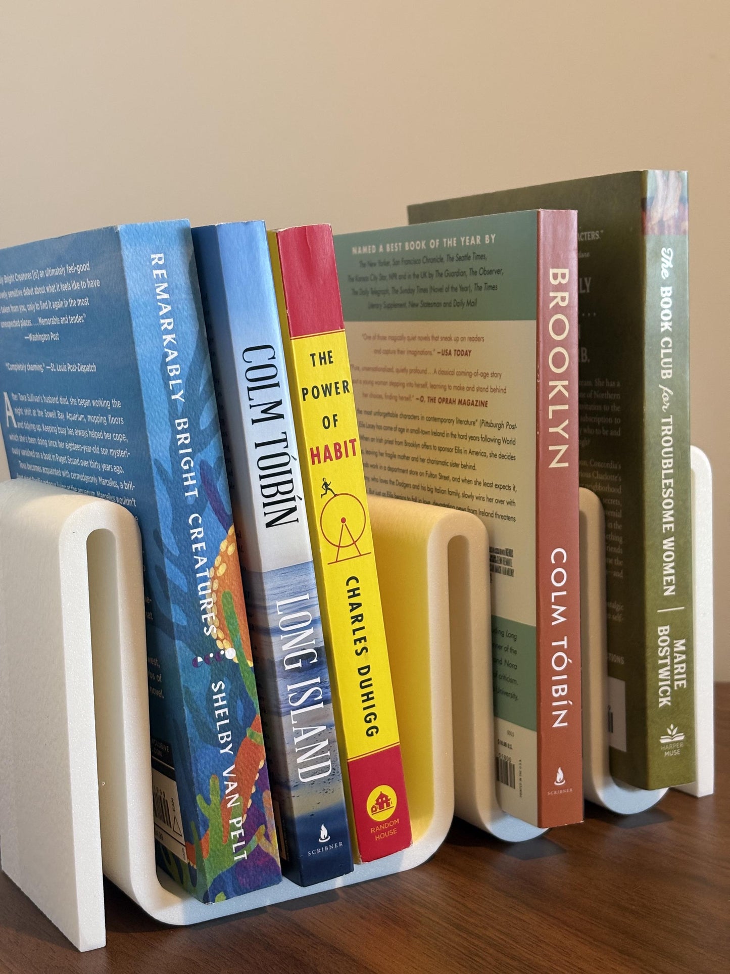 Bookend Set, 3D Printed Book Holder, Modern Bookends, Minimalist Desk Organizer, Japandi Decor, Book Storage, Book Lover Gift