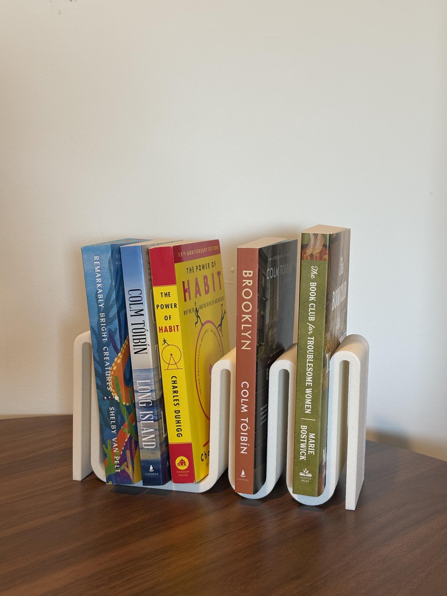 Bookend Set, 3D Printed Book Holder, Modern Bookends, Minimalist Desk Organizer, Japandi Decor, Book Storage, Book Lover Gift