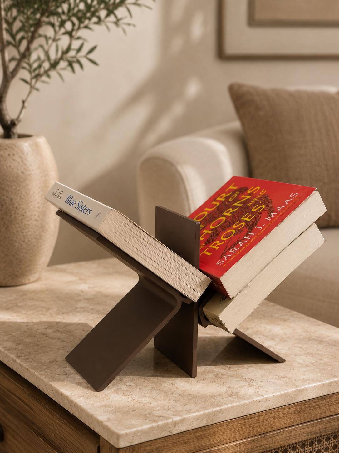 Desk Organizer, Book Stand & Tablet Holder, Bedside Organizer, Reading Stand, Desktop Storage Tray, Glasses Holder, Office Desk Accessory