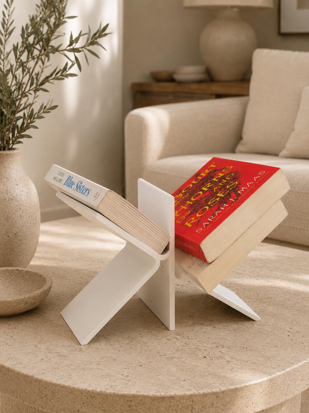 Desk Organizer, Book Stand & Tablet Holder, Bedside Organizer, Reading Stand, Desktop Storage Tray, Glasses Holder, Office Desk Accessory