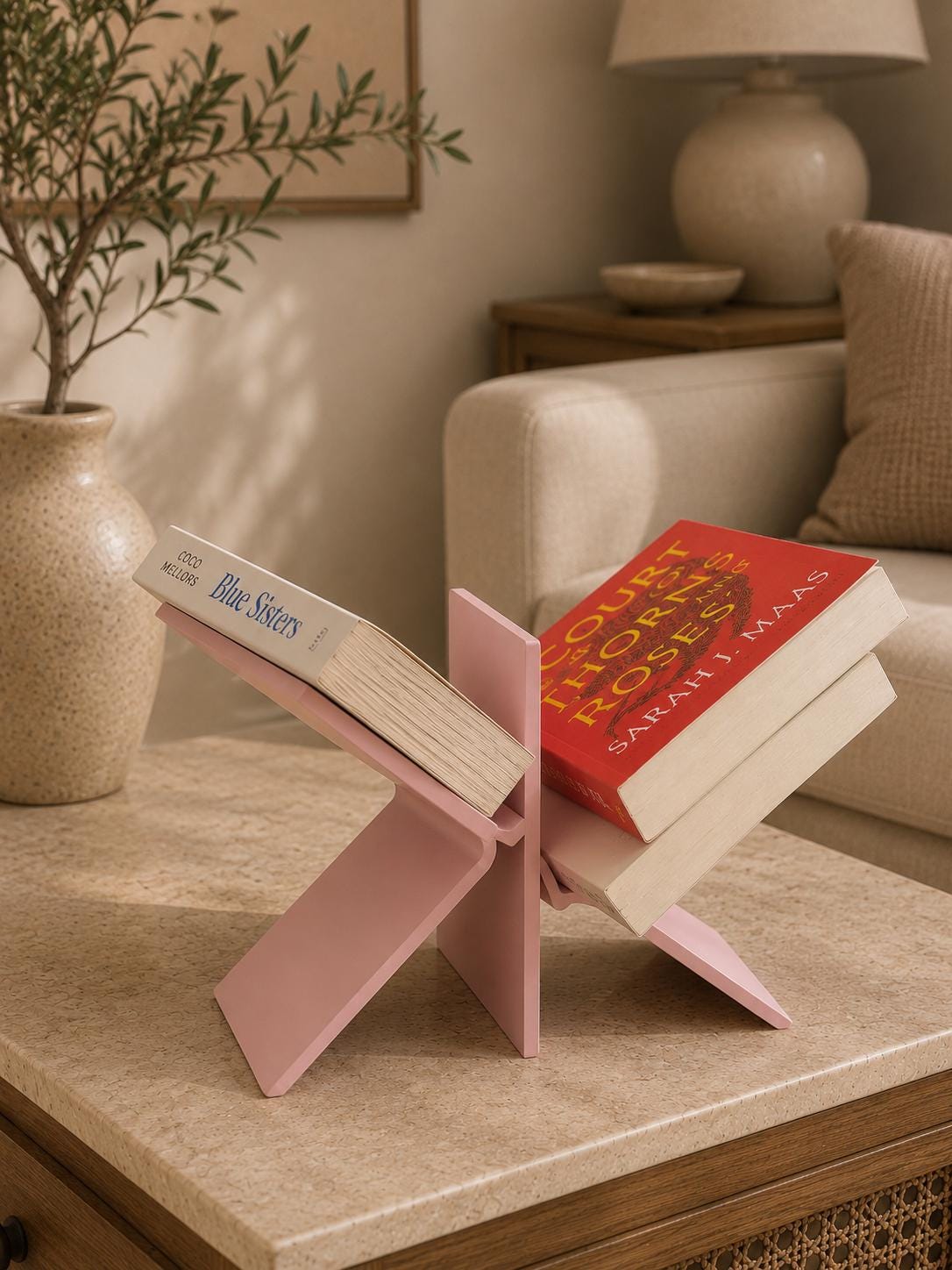 Desk Organizer, Book Stand & Tablet Holder, Bedside Organizer, Reading Stand, Desktop Storage Tray, Glasses Holder, Office Desk Accessory