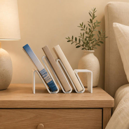 Modern Book Stand, 3D Printed Bookshelf, Minimalist Book Organizer, Desktop Book Holder, Book Storage, Home Office Decor