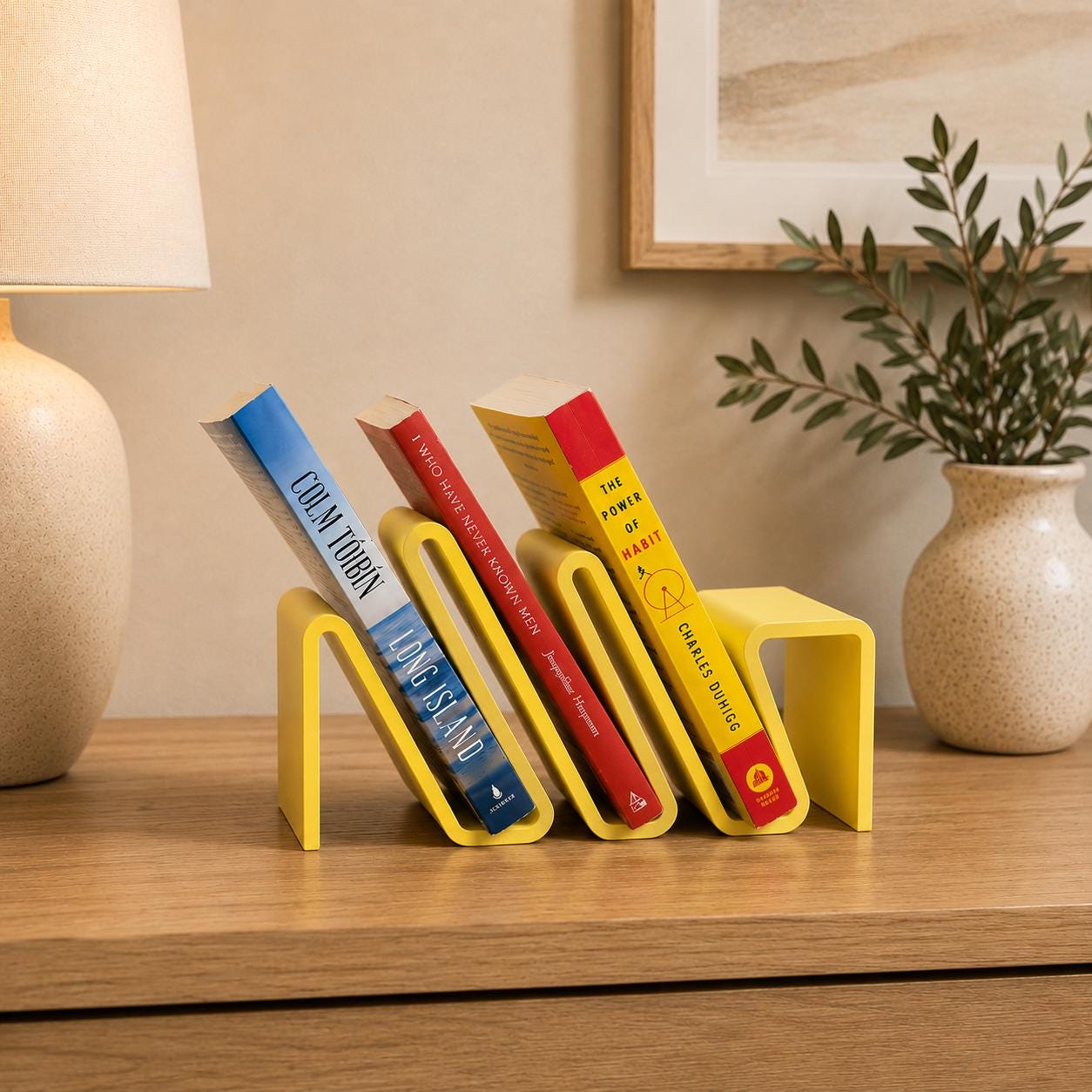 Modern Book Stand, 3D Printed Bookshelf, Minimalist Book Organizer, Desktop Book Holder, Book Storage, Home Office Decor