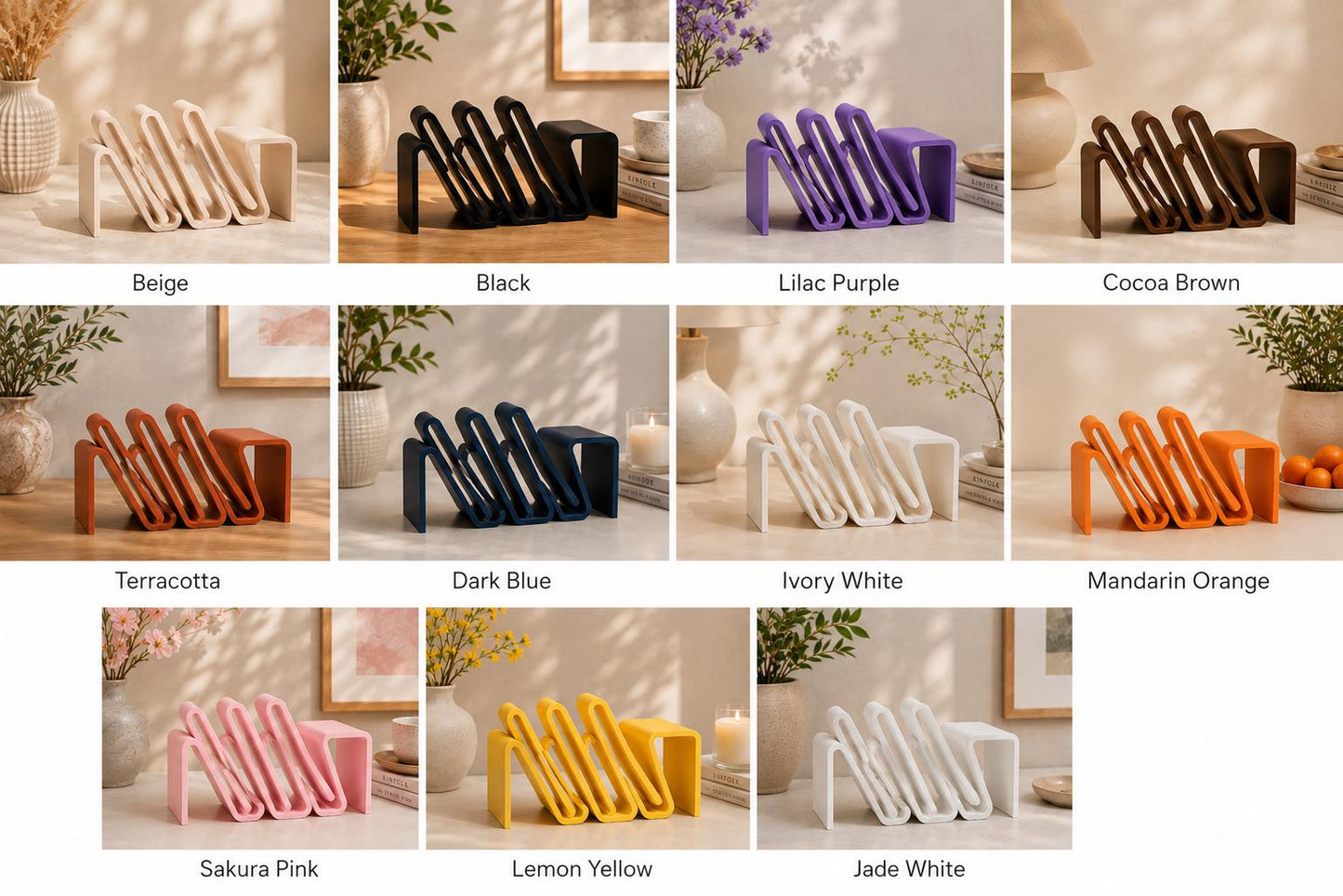 Modern Book Stand, 3D Printed Bookshelf, Minimalist Book Organizer, Desktop Book Holder, Book Storage, Home Office Decor