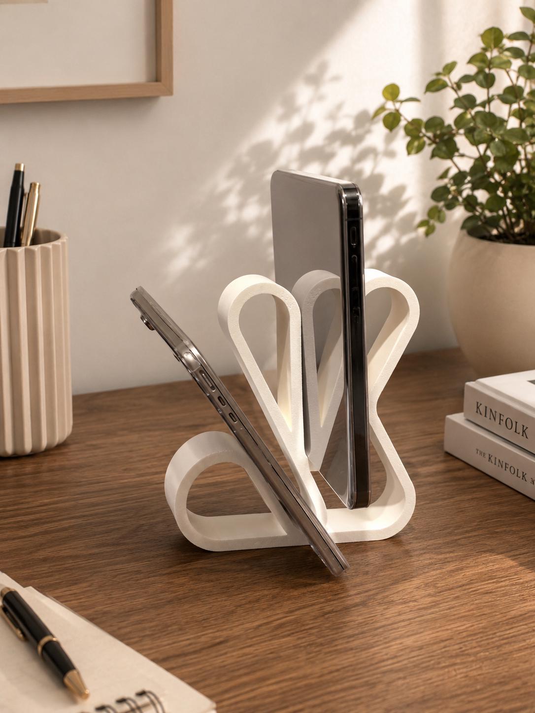 Laptop & Tablet Stand, Dual Laptop Holder, MacBook Dock, Vertical Desk Organizer, Minimalist Office Decor, Home Office
