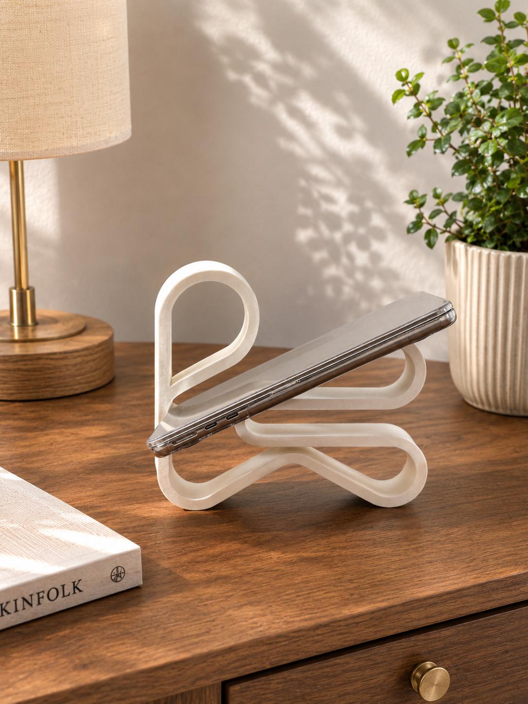 Laptop & Tablet Stand, Dual Laptop Holder, MacBook Dock, Vertical Desk Organizer, Minimalist Office Decor, Home Office