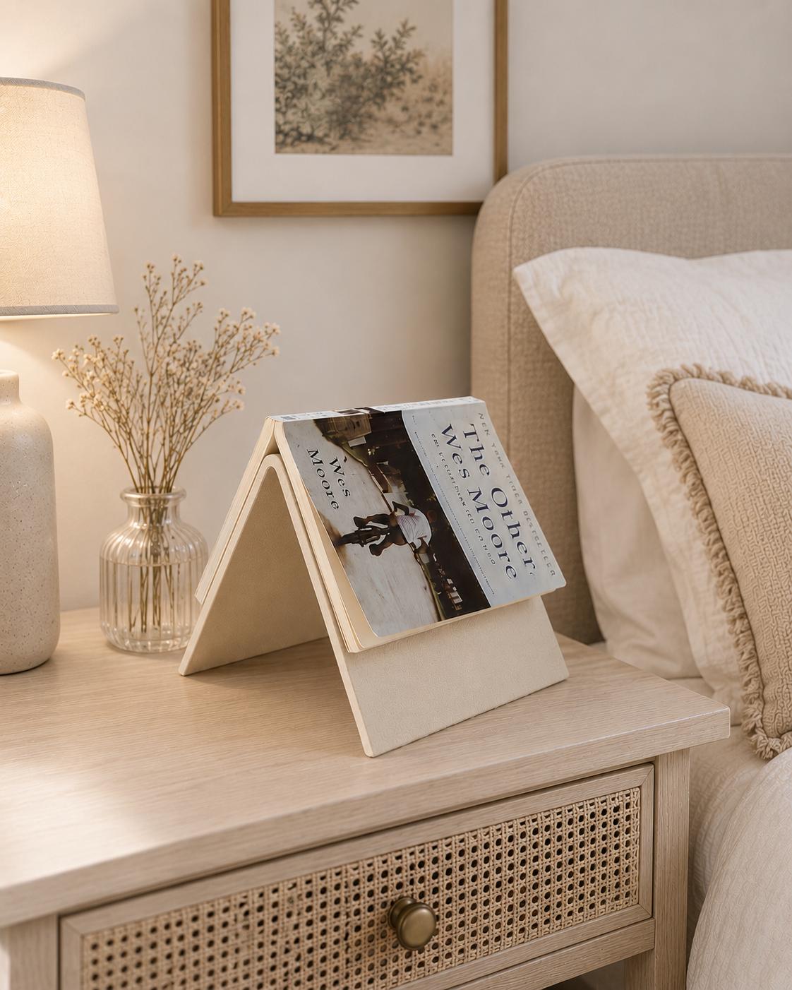 Book Stand for Reading, Nightstand Book Holder, Bedside Book Display, 3D Printed Book Rest, Reader Gift, Home Decor