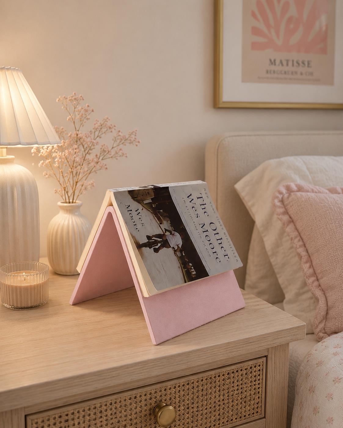 Book Stand for Reading, Nightstand Book Holder, Bedside Book Display, 3D Printed Book Rest, Reader Gift, Home Decor