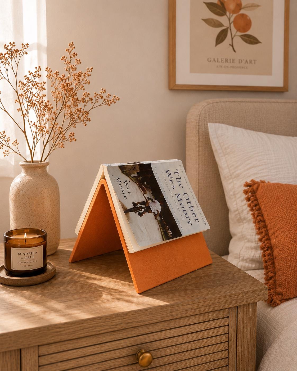 Book Stand for Reading, Nightstand Book Holder, Bedside Book Display, 3D Printed Book Rest, Reader Gift, Home Decor